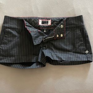 Hurley black pinstriped shorts size 9 Juniors